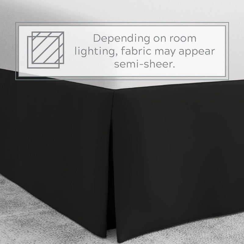 Bed Maker's Bed Makerâ€™s Never Lift Your Mattress Bed Skirt, Designed for Box Spring Beds, Split Corners, 14 Inch Drop Length, Queen, Black - Image 4
